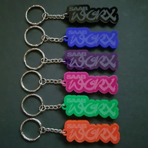 Saabworx Group - Custom Made Keyrings - 6 OPAQUE Colours - Picture 1 of 17