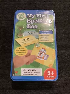 Brand New My First Spelling Bee Leap Frog in Decorative Blue Storage Tin Sealed - Picture 1 of 4