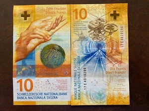 Billet de banque Banknote SUISSE SWITZERLAND SWISS SCHWEIZ 10 Franc 2017 NEW UNC - Foto 1 di 1