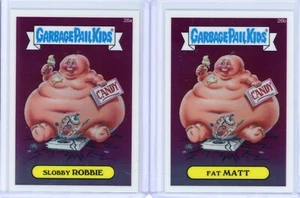 2013 Garbage Pail Kids cromo OS1 SLOBBY ROBBIE & FAT MATE 26A/B conjunto base de tarjetas - Imagen 1 de 1
