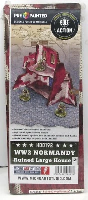 Micro Art Studio H00192 WW2 Normandy Ruined Large House 2 (Bolt Action) Terrain - Image 1 of 4