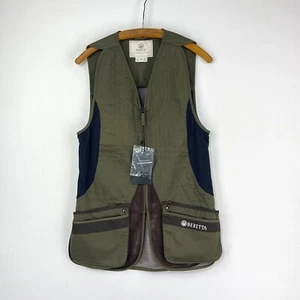 Beretta Silver Pigeon Evo Shooting Vest Mens XS Green Clay Skeet Mesh Waistcoat - Picture 1 of 14