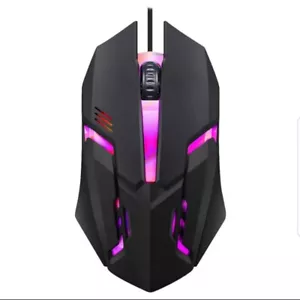 Wired Mouse Colorful LED Gaming Mouse E-Sports USB 5000 DPI- BLACK - Picture 1 of 5