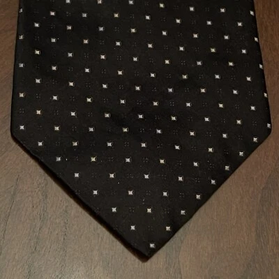 Corbata de cuello Dkny negra 100 % seda para hombre hecha en EE. UU. Foto 1 de 4