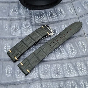 Correa de reloj de cuero exótico mate de 20 mm/16 mm diseño minimalista   - Imagen 1 de 10