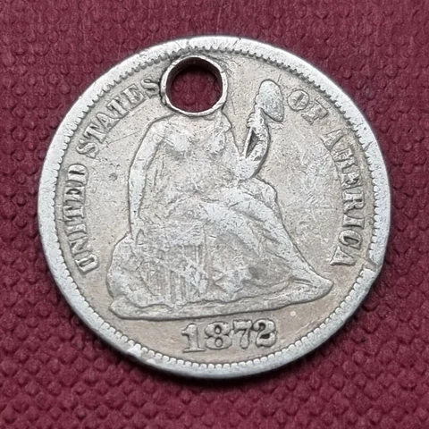 1872 Seated Liberty Dime 10c Better Grade XF Details #43424 Cover