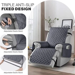 Recliner Chair Cover Oversized Recliner Covers Water-repellent 28IN - Picture 1 of 19