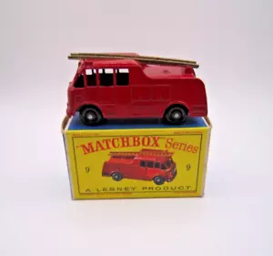 Vintage Matchbox #9C Merryweather Marquis fire engine Mint in D-box - Picture 1 of 6