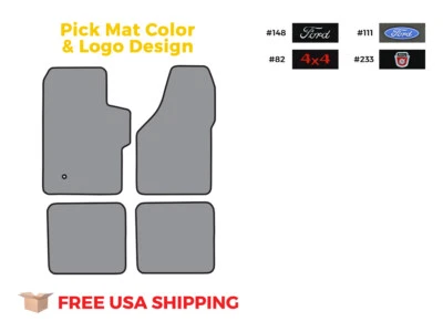 FITS 1999-2007 Ford F-350 Super Duty Super Cab Floor Mat 4pc Cutpile Foto 1 de 4