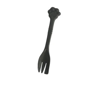Pet Dog Cat Feeding Scooping Can Tin Food Fork Mixing Spoon Grey 7.48Inch - Picture 1 of 6