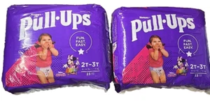 Huggies (PAQUETE DE 2) Niñas Pull Ups 2T-3T (16-34 libras) 23 Cada uno = 46 NUEVO SELLADO - Imagen 1 de 7
