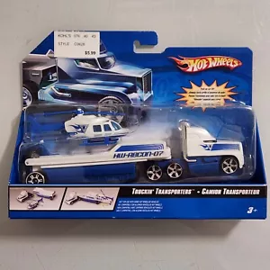 Mattel 2007 Hot Wheels HW-RECON-07 Helicopter Truckin' Transporters Blue & White - Picture 1 of 5