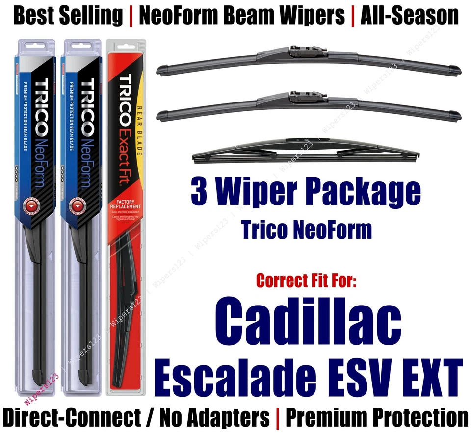 Limpiaparabrisas delantero y trasero NeoForm 3pk apto para Cadillac Escalade ESV EXT 162213x2/12E 2007 Foto 1 de 1