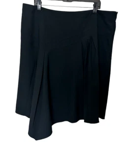Gonna nera Lane Bryant donna carriera orlo asimmetrico elasticizzata zip laterale più 18 - Foto 1 di 5