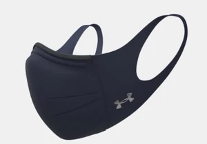 Under Armour Ua Sportsmask Featherweight Midnight Navy/Chrome M/L New Mask - Picture 1 of 6