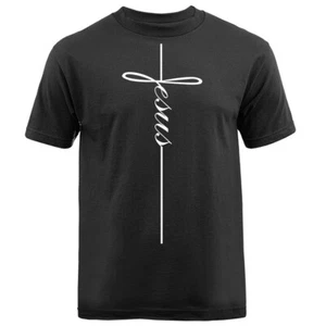 Jesus Kreuz Christlich Religiös Gott Bibel Kirche Jesus Christus T-Shirt - Bild 1 von 17