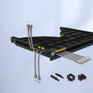 1U Horizontal Rack Mount Cable Management Unit with Panel Plastic - Picture 1 of 16