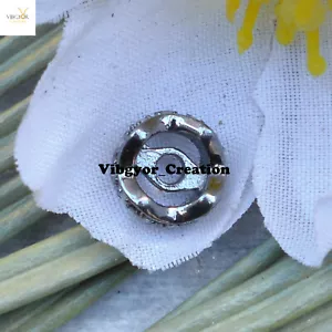 Cuentas de diamantes Pave para hacer joyas de plata esterlina 925 cuentas de rueda de 8 mm - Imagen 1 de 2
