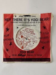 Vintage 1960s Hanna Barbera Hey There It’s Yogi Bear Kelloggs 33 RPM Record 7”