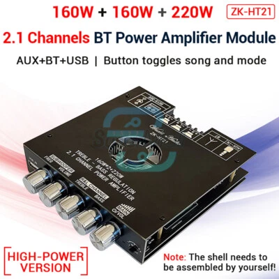 Modulo amplificatore digitale Bluetooth ZK-HT21 2.1 canali TDA7498E 160WX2+220W - Immagine 1 di 4