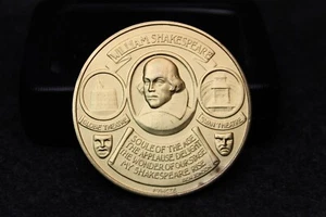 King Henry IV Part II Shakespeare’s Works Fine Silver Medal Gold Plated 2,6 ozs - Bild 1 von 9