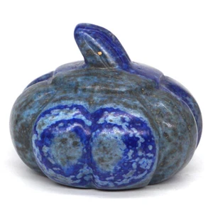 Halloween 2" Pumpkin Natural Gemstone Lapis Crystal Reiki Healing Decor #901 - Picture 1 of 7