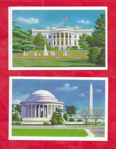 Postal Cards White House & Jefferson Memorial (Scott's #s UX143 & UX144) W-336 - Picture 1 of 2