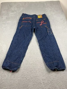 VTG LRG Lifted Research Group Jeans Mens 32x28 Denim JOGGER Button Fly Baggy Y2K - Picture 1 of 16