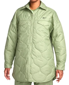 Nike Sportswear Women's M Essentials Quilted Trench Snap Jacket FB8732-386 $165 - Picture 1 of 12
