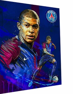 Kylian Mbappe deporte fútbol lienzo cuadros murales - impresión artística de alta calidad - Imagen 1 de 7