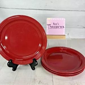 Mainstays RAINFOREST RED SEDONA geprägter Ring Steinzeug Salat Mittagessen Teller Set 4 - Bild 1 von 16