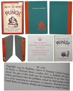Best Humor From Punch 1953 1st Ed PRIVATE PRINTING Slip Case Hardcover 33 of 975 - Foto 1 di 1