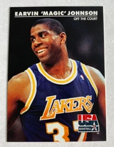 NBA MAGIC JOHNSON 1992-93 Skybox Off The Court USA Basketball Trading CARD #32 - Bild 1 von 2