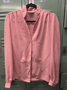 Vintage Bluse rosa leicht transparent Größe 8 - Bild 1 von 13