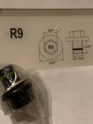 Tapón de drenaje de aceite SMART-O R9 1/2"-T20x0,60" - Tapón de protección del cárter de aceite del motor Cantidad 2 Foto 1 de 2