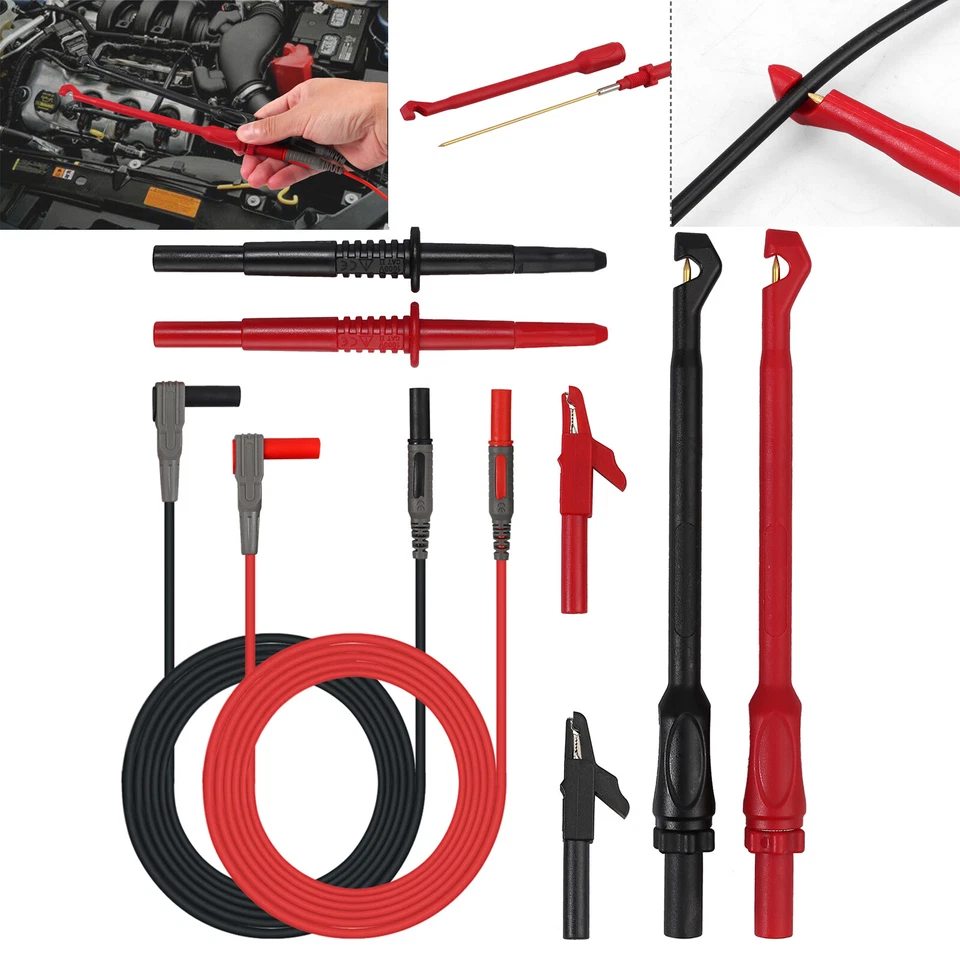 MARKENLOS Multimeter Messgerät Prüfleitung Messleitung Prüfkabel Prüfspitzen 10A 1000V KFZ