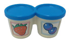 Play Food Vintage Fisher Price Smart Shopper Strawberry & Blueberry Yogurt Cups