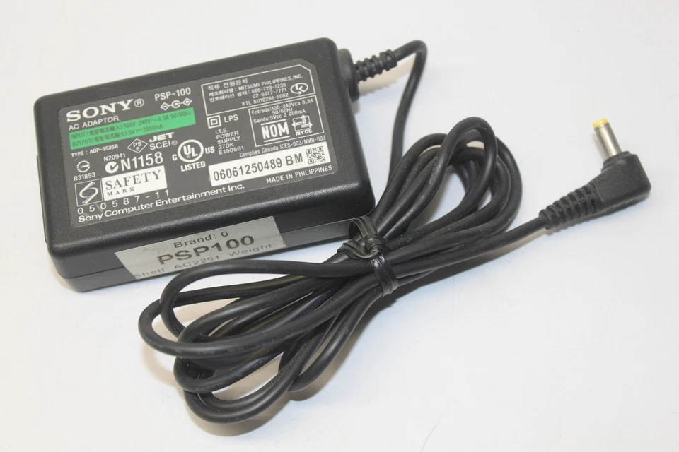 Cargador adaptador de corriente alterna PSP-100 tipo ADP-5535R salida 5V para Sony SP-1000 2000 Foto 1 de 1