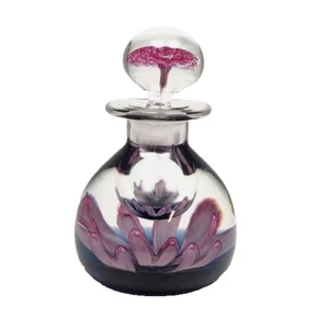 Caithness Lilac Time Perfume Bottle n Stopper Crystal Art Glass Scotland 19/150 - Picture 1 of 11