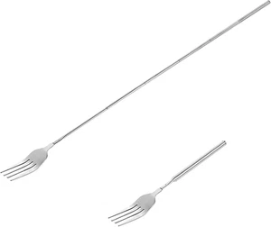 Ausziehbare Gabel, 8,7 bis 25,4 Zoll Langstielgabel, extra lange Gabel, Teleskop  - Bild 1 von 12