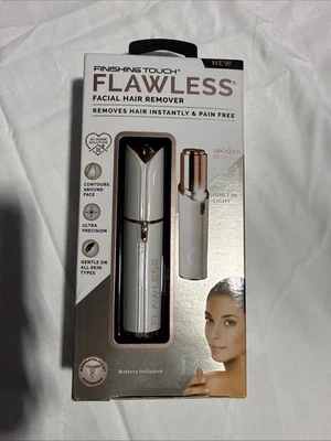 Finish Touch Facial Hair Remover - 18K Gold Plated - Flawless - W/Light - New - Image 1 of 4