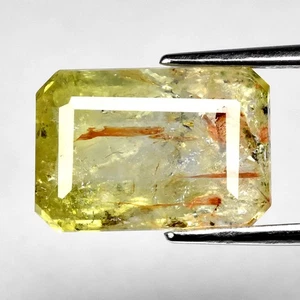 π 3.96ct 12x8mm Octagon Natural Green Tourmaline - Unheated, Africa Gem - Picture 1 of 4