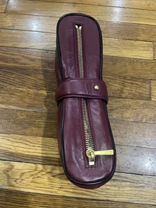 Fabiola Pedrazzini Designer Minerva Clutch, schwarz & bordeaux italienisches Leder - Bild 1 von 3