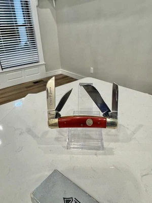 Boker Tree Brand Solingen Germany 5464 Red Smooth Bone Congress Mint With Box - Image 1 of 4