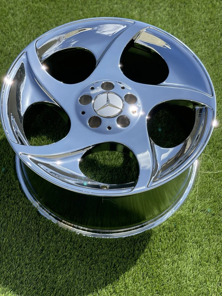 4- NEW CHROME 18" MERCEDES SL500 SL600 2003-2012 OEM WHEELS RIMS Staggered - Image 1 of 1