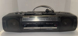 RADIO LETTORE REGISTRATORE DOPPIA CASSETTA PANASONIC RX-FT500 FUNZIONANTE CON CAVO ALIMENTAZIONE - Foto 1 di 4