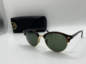 Ray-Ban RB4246 990/58 Clubround Polarized Sunglasses Tortoise 51-19-145 - Picture 1 of 13