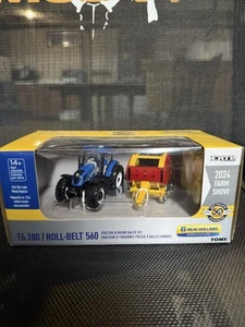 ERTL 1/64 New Holland T6.180 Roll-Belt 560 Round Baler 2024 Farm Show NEW!! - Picture 1 of 8