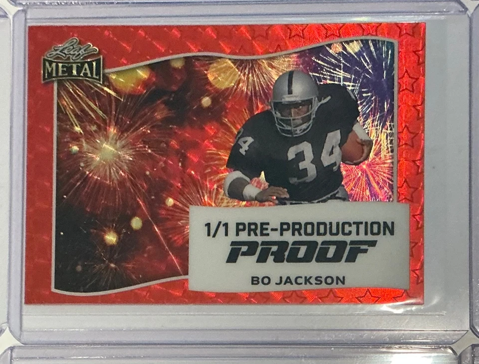 2025 Leaf Independence Day Bo Jackson 超级棱镜红色精制 1/1 — 第 1/1 张图片