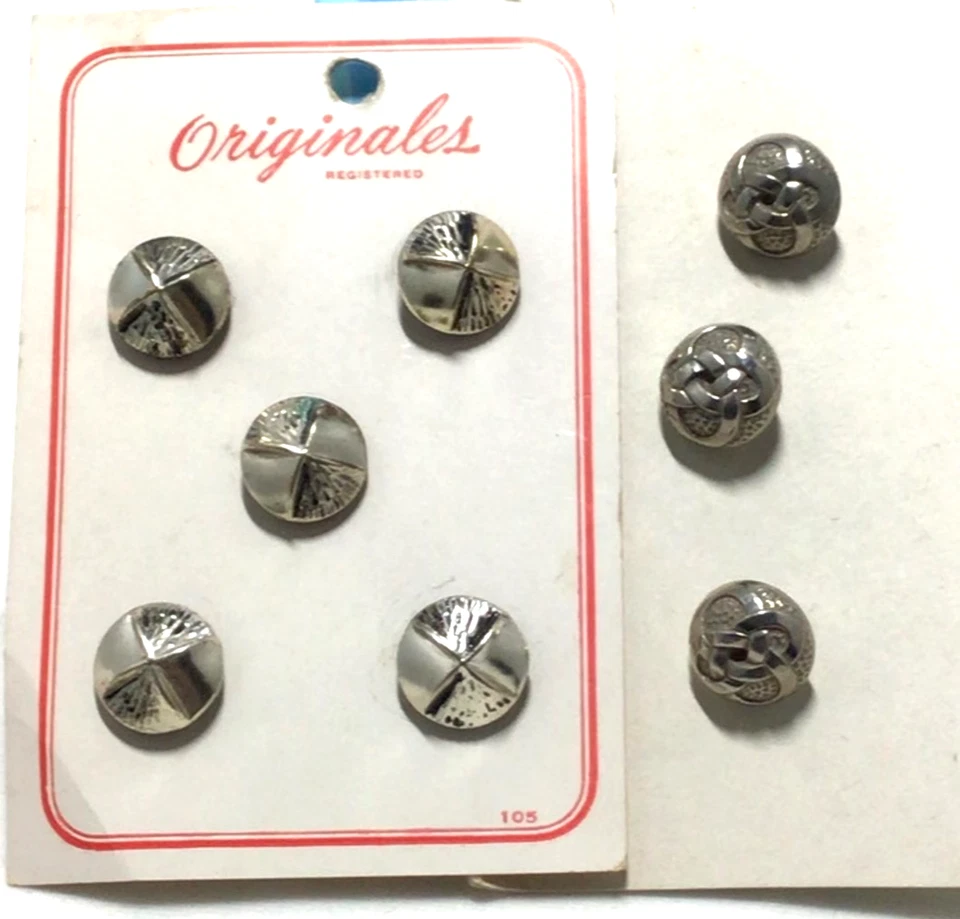 Silver Metal Dome Shank Buttons 2 Sets (8) - Image 1 of 1